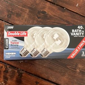 COPY - Feit ELECTRIC 40-Watt G25 120v  Light 3 bulbs for Bath & vanity 40G25/3